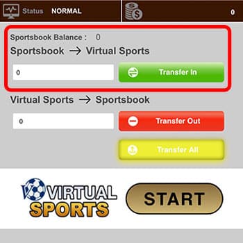 step2 transfer to Virtual Sports2